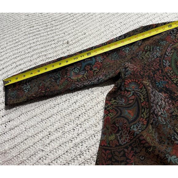 VTG BonWorth Tapestry Blazer Jacket 30422 Womens Small Petite SP Paisley Floral - Picture 3 of 8